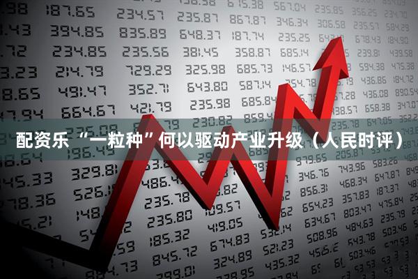 配资乐 “一粒种”何以驱动产业升级（人民时评）